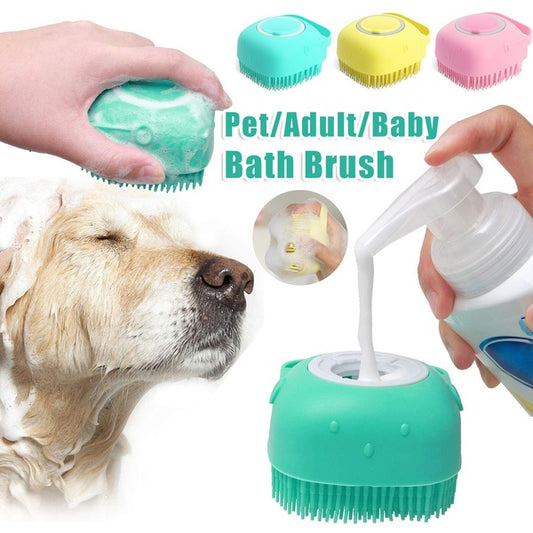 Wiggle & Wash Mitts! (Silicone Bath Massage Brush for Cats and Dogs)