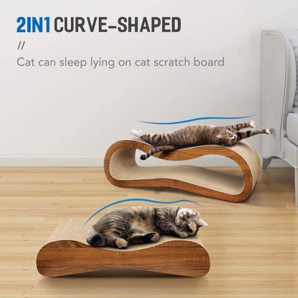 Scratch 'n' Snuggle Station (2 In 1 Cat Scratching Board Lounger Bed)