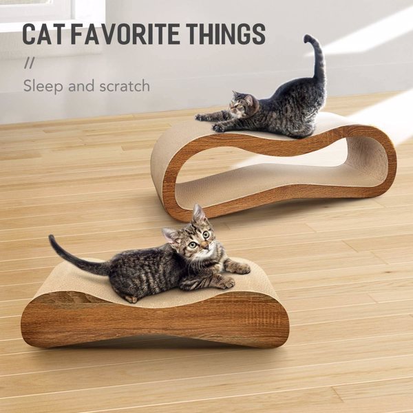 Scratch 'n' Snuggle Station (2 In 1 Cat Scratching Board Lounger Bed)