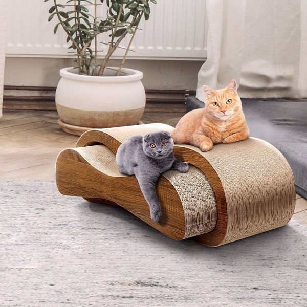 Scratch 'n' Snuggle Station (2 In 1 Cat Scratching Board Lounger Bed)